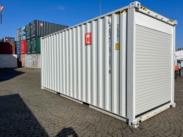 Contenitore 20 piedi High Cube con porte avvolgibili